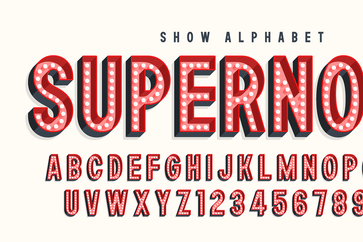 Retro lights show alphabet, an Object Graphic by RevelStockart (Photo 1 of 3)