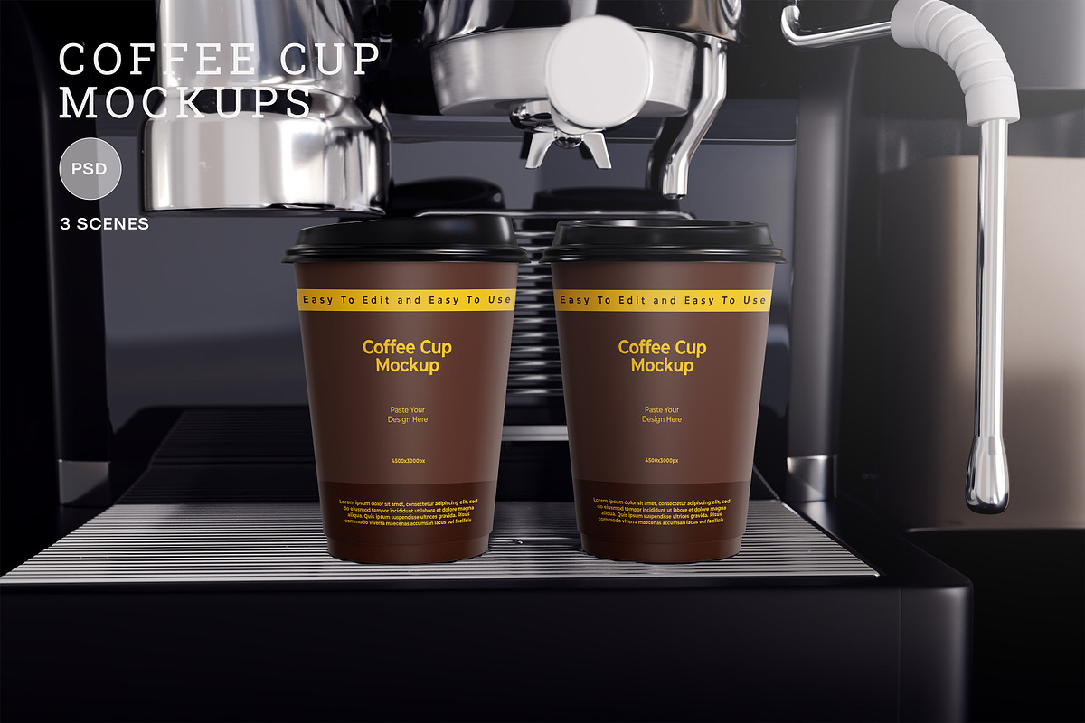 Coffee Cup Mockups, a Cups & Container Mockup by Alhaytar (Photo 1 of 4)