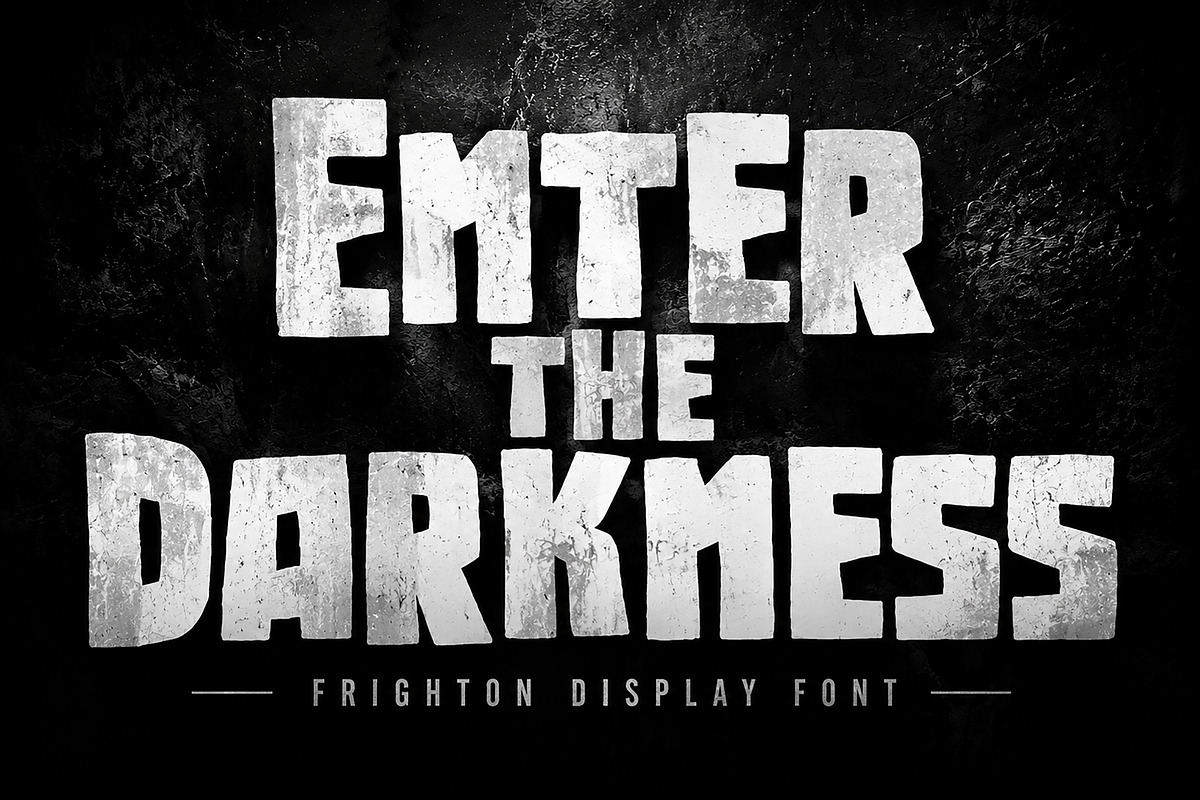 FRIGHTON – Horror Display Typeface, a Script Font by Wow Magic (Photo 3 of 6)