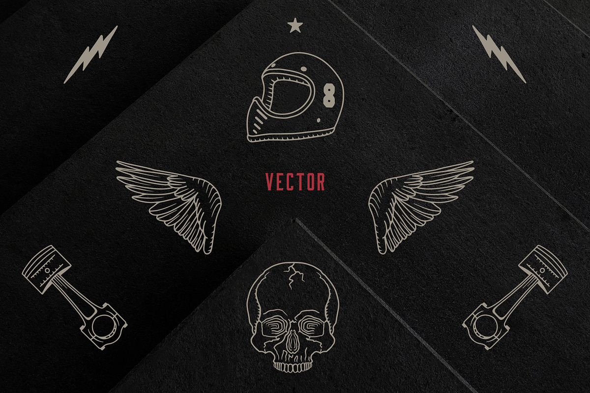 Vintage Motorcycle Elements, an Education Illustration by Build Interactive (Photo 2 of 6)