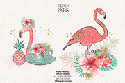 -50%SALE Flamingo Paradise design, an Illustration by designloverstudio (Thumbnail 4 of 4)