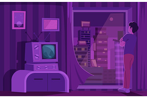 Lo fi background. Purple color, a Technology Illustration by Onyx