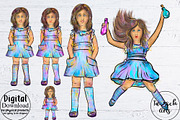Alice in Wonderland Clipart, an Illustration by TanuschArts (Thumbnail 3 of 8)