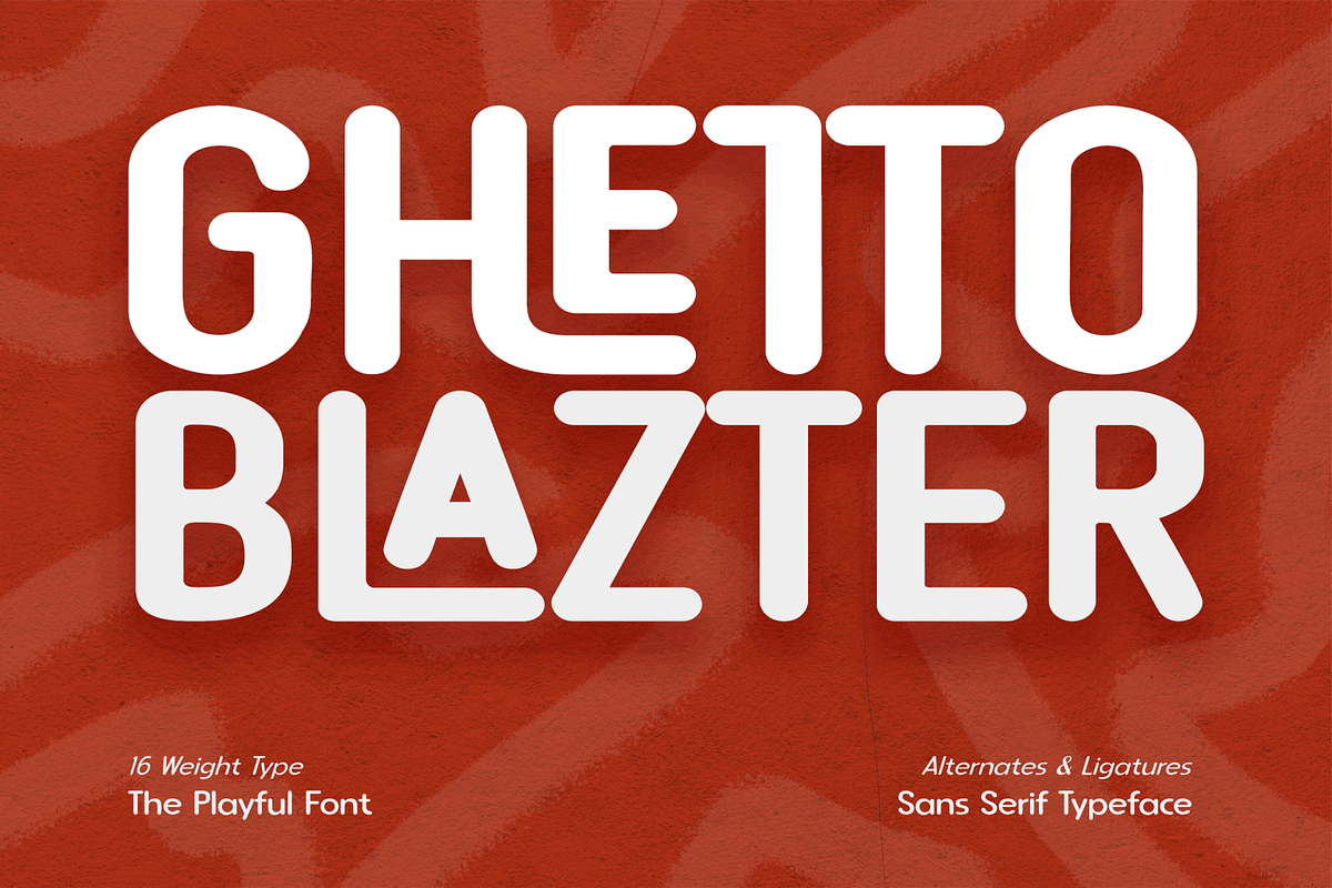 CF Ghetto Blazter - Rounded Sans, a Sans Serif Font by Indotype Foundry (Photo 1 of 10)