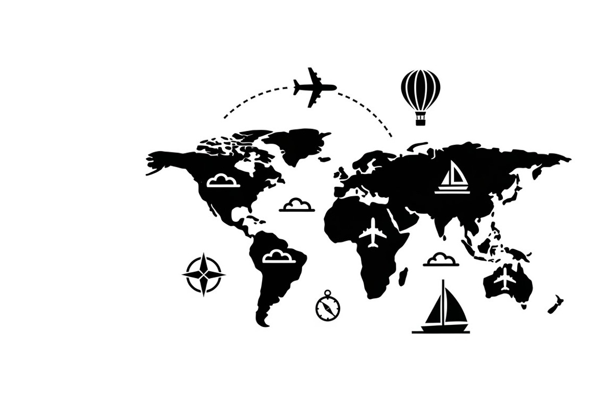 airplane travel silhouettes, an Illustration by Amazin_art (Photo 5 of 31)