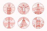 World Landmark Illustration Set, a Decorative Illustration by Brickclay (Thumbnail 7 of 12)