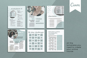 Online Course Canva Template Bundle