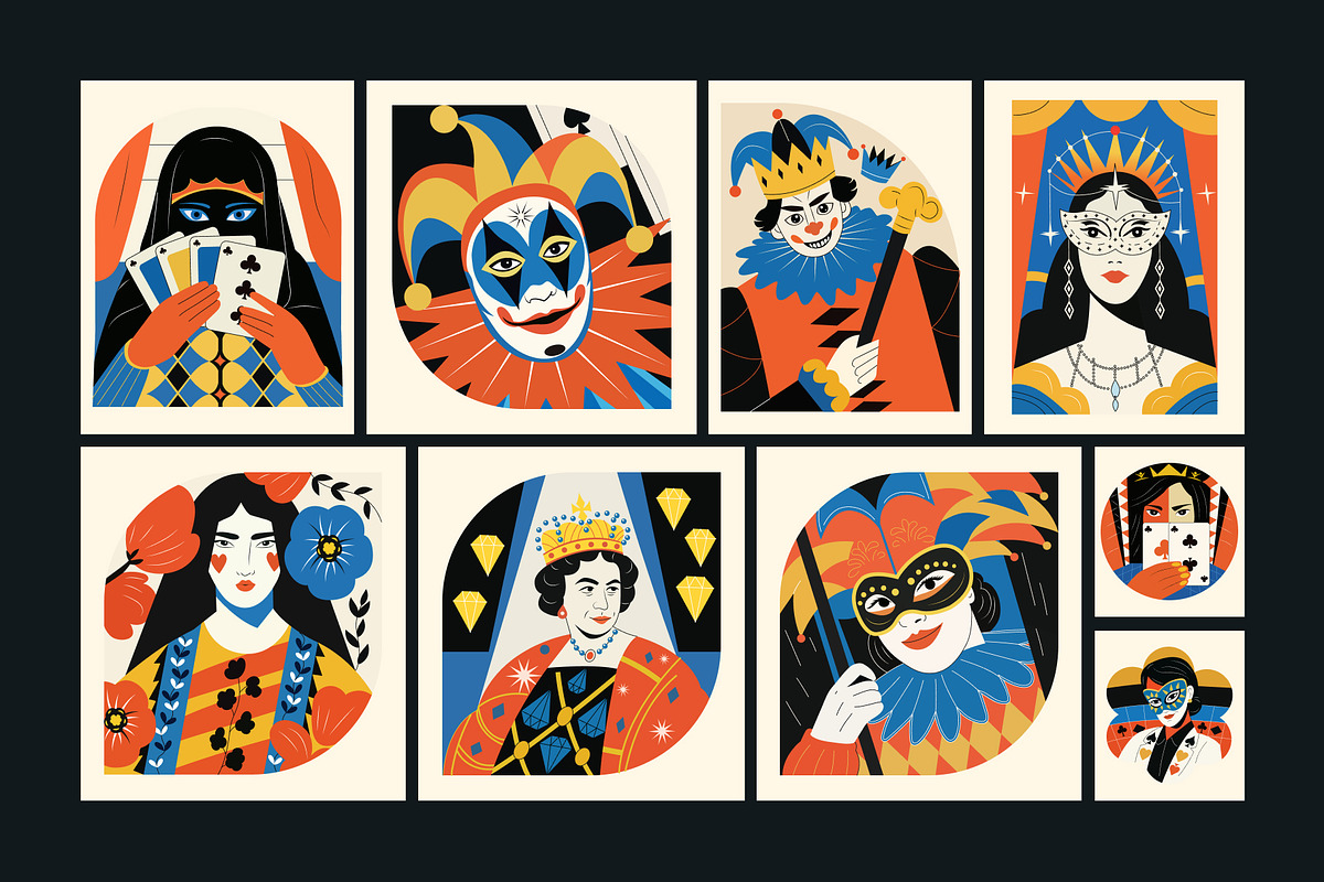 Animated Poker Illustration Art Set, a Sport Illustration by Creative Stall (Photo 3 of 5)