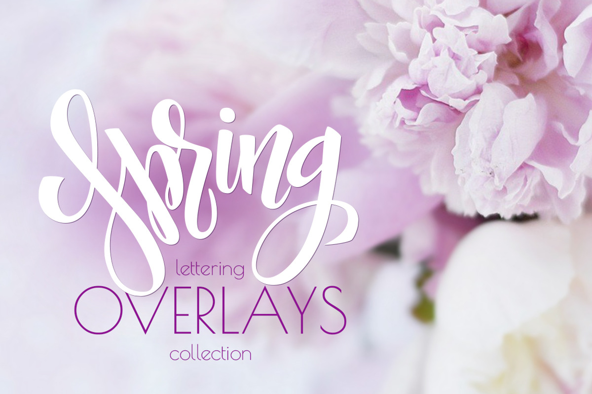 Spring lettering overlays collection, a Graphic by catary art (Photo 1 of 4)