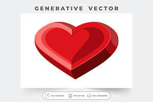 A vibrant red heart illustration des, a Graphic by Iftikhar Alam