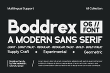 Boddrex - A Modern Sans Serif Font