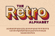 Retro VHS Layered Font, an Object Graphic by Pro_Vector (Thumbnail 1 of 3)