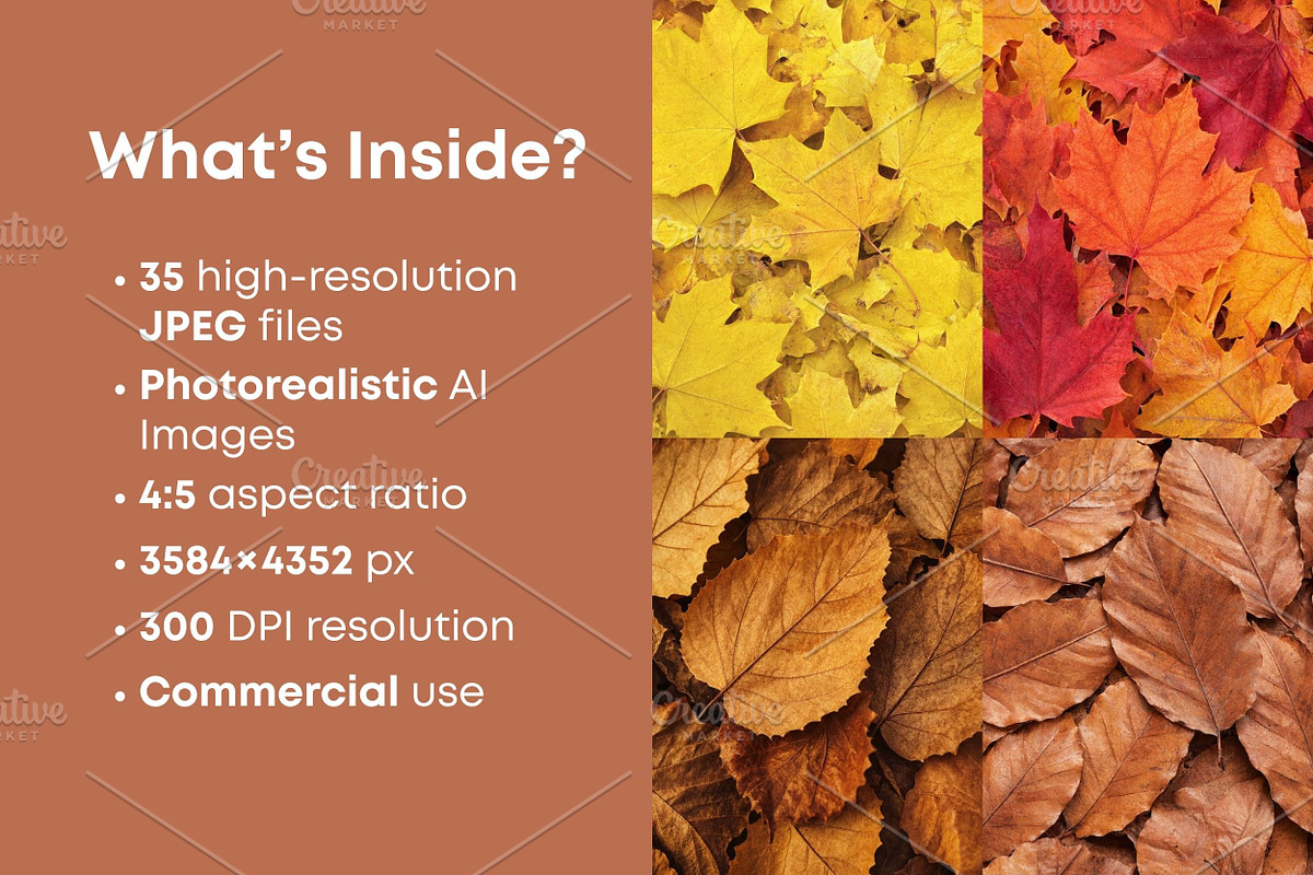 Fall Leaves Background Bundle, a Background Photo by Selenique Studio (Photo 2 of 7)
