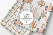 Llama Land Kids Pattern Collection, a Pattern Graphic by PROTEA Watercolor Studio (Thumbnail 1 of 6)