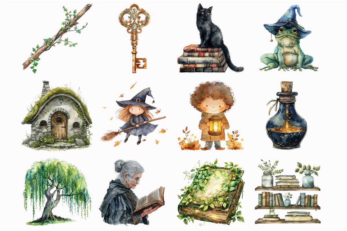 Wizard School Clipart, an Illustration by Design Market (Photo 3 of 4)