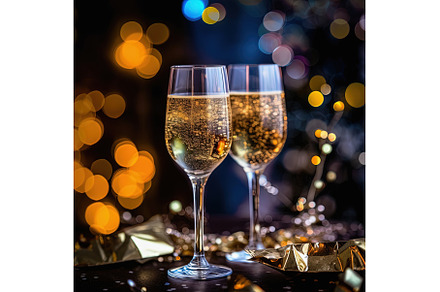 New Years Eve party champagne flutes, a Food & Drink Photo by Lermont51