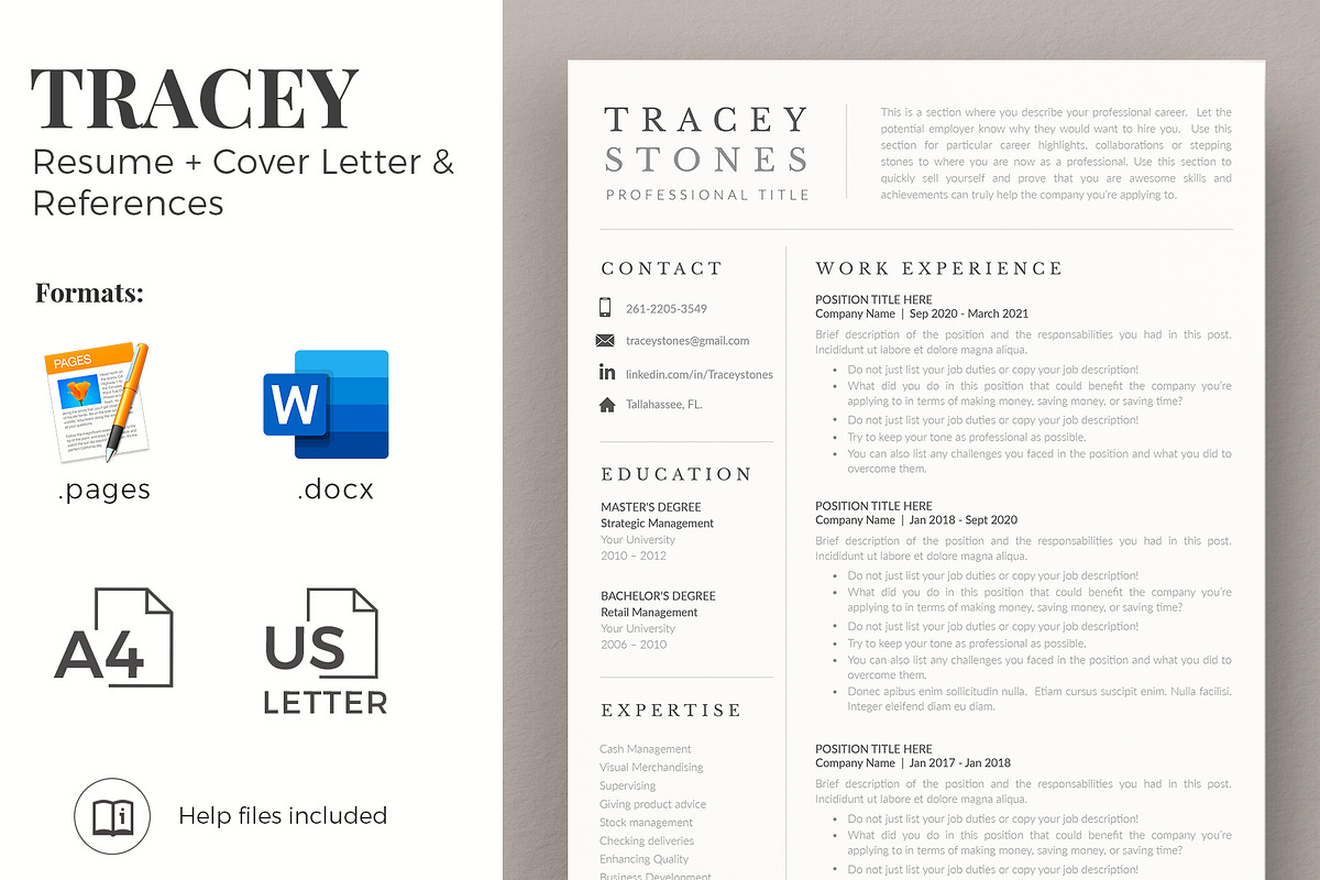 Easy Resume and Cover Letter Format