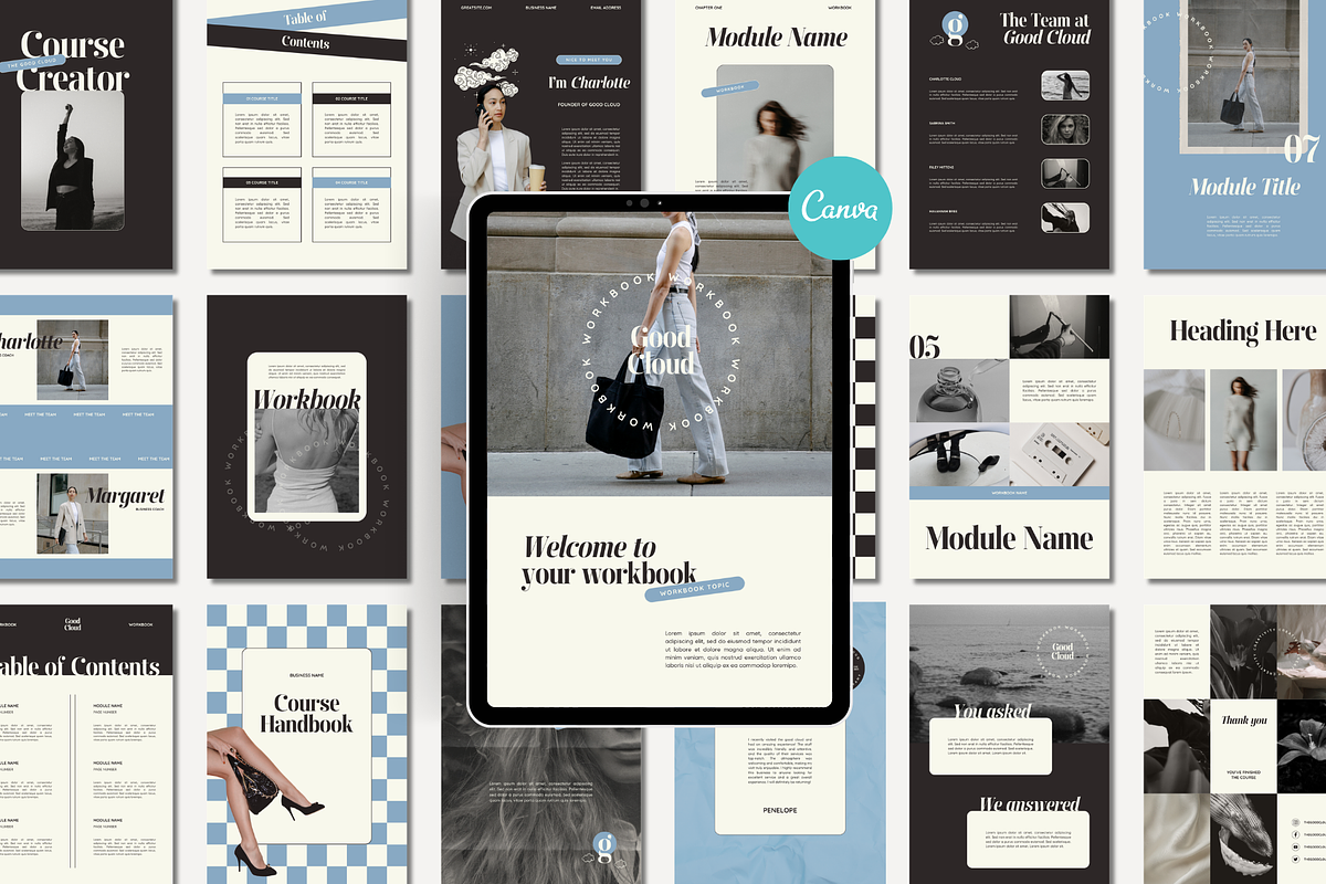 Modern Ebook Workbook Canva Template, a Marketing Template by Anna Design Studio (Photo 1 of 11)