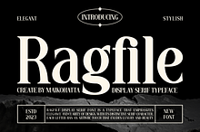 Ragfile - Display Serif Typeface