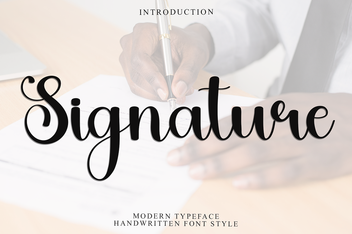 Signature, a Handwritten Font by InermediaSTUDIO (Photo 1 of 8)