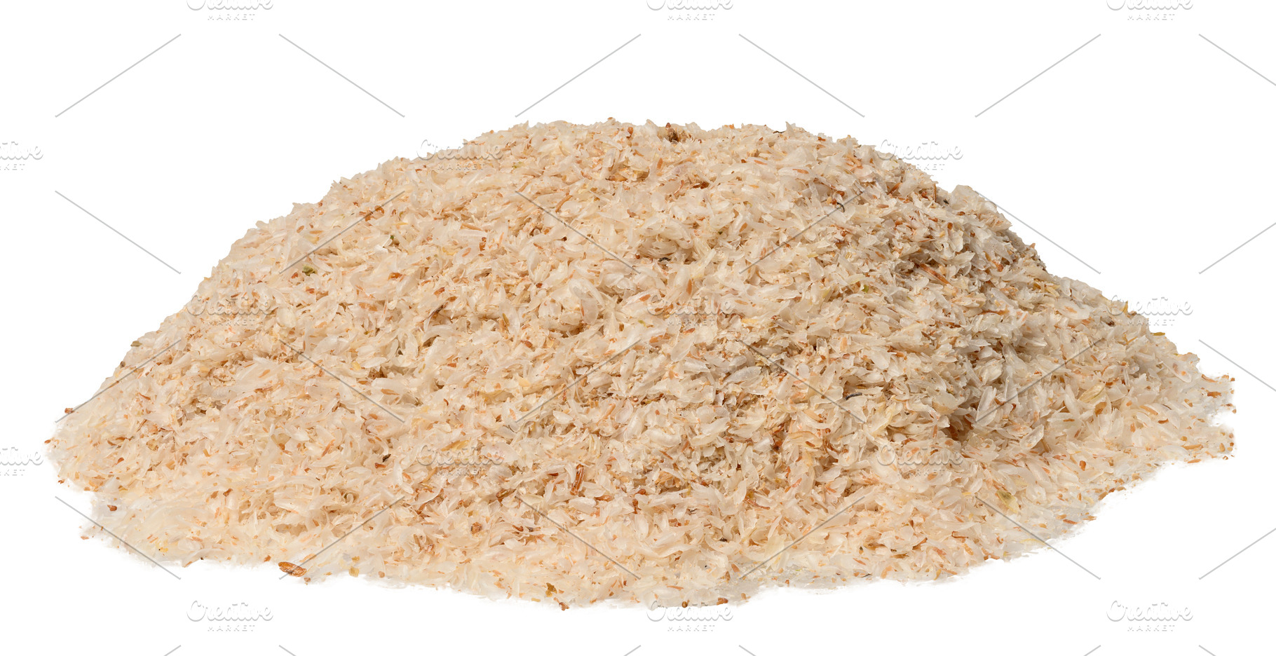 A pile of psyllium seed husk with a fibrous texture, a Food & Drink Photo by ndanko