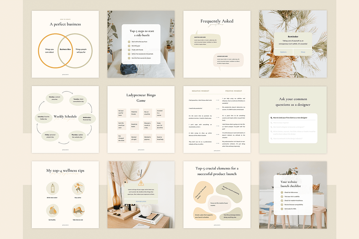 Instagram Bundle | CANVA, a Social Media Template by Ralony (Photo 7 of 13)