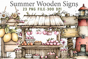 Summer Wooden Signs, a Graphic by Libby Wishes (Thumbnail 1 of 7)