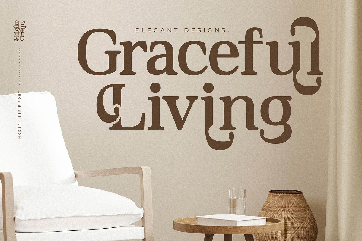 Melgike Dream Modern Serif Font, a Serif Font by Letterena Studios (Photo 4 of 15)