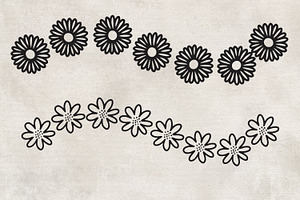 26 Flowers Stamps Brushes For Procre