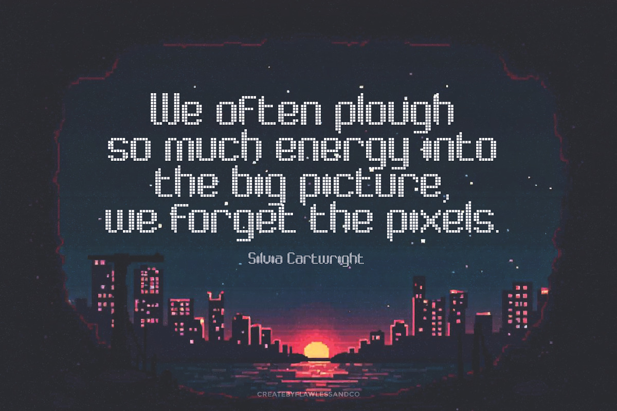 Solderwood - Display Pixel Font, a Font by Flawless And Co (Photo 6 of 9)