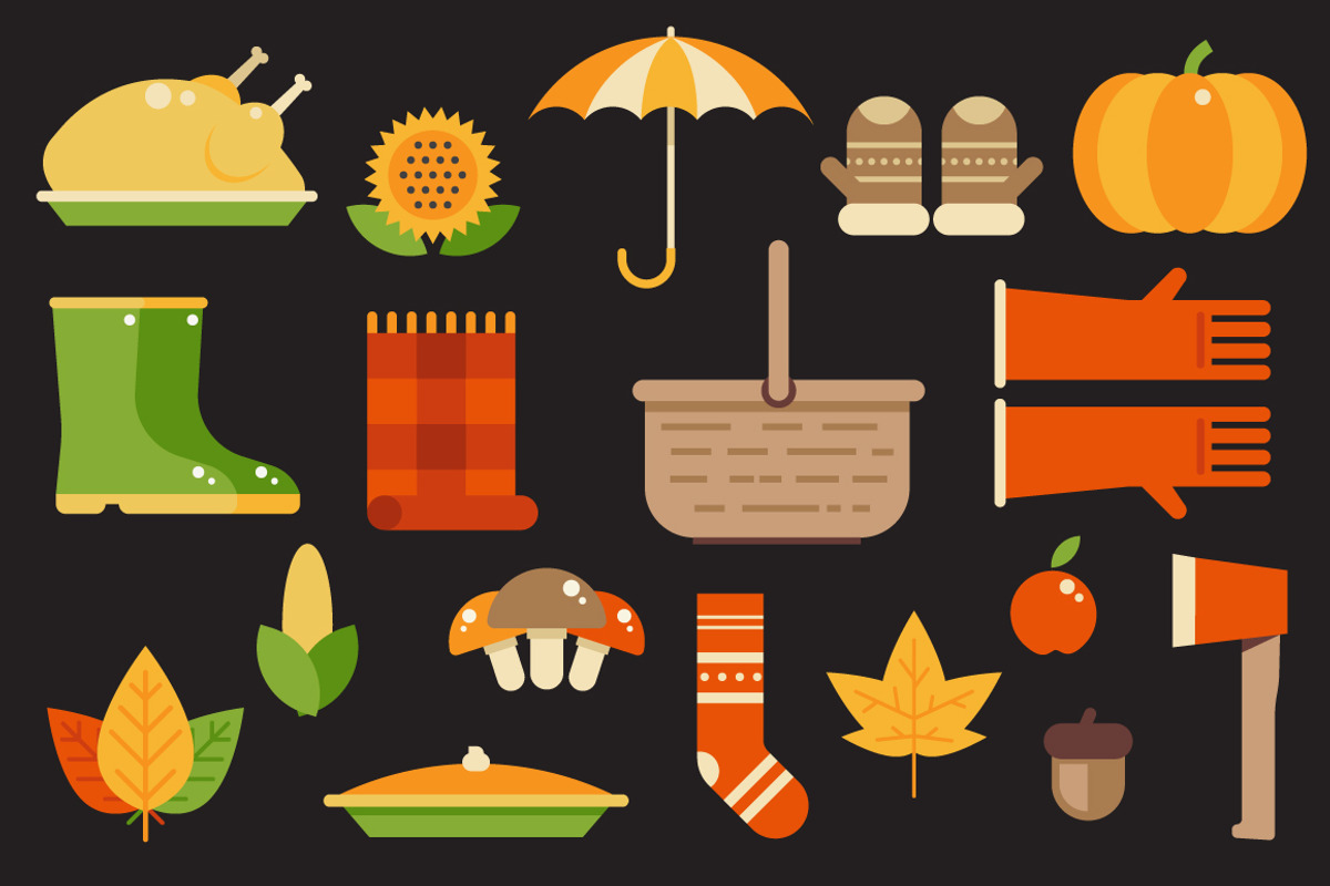 Autumn Illustrations Pack, an Object Graphic by Chau