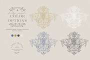 Baroque Vintage Vector Frames Crests, a Decorative Illustration by Veris Studio (Thumbnail 11 of 12)