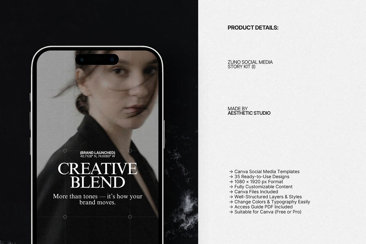 ZUNO | Instagram Template (I), a Social Media Template by The Aesthetic Studio (Photo 7 of 10)