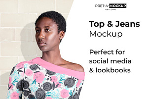 Top and Jeans Mockup