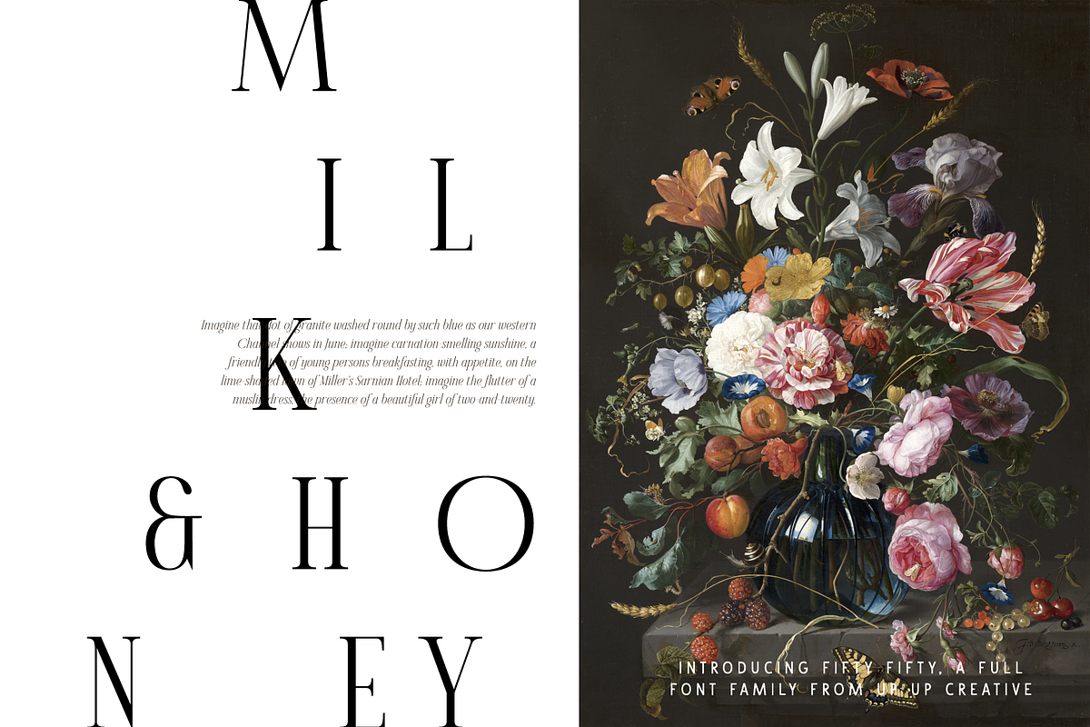 Fifty Fifty Complete Family, a Serif Font by Up Up Creative (Photo 10 of 15)