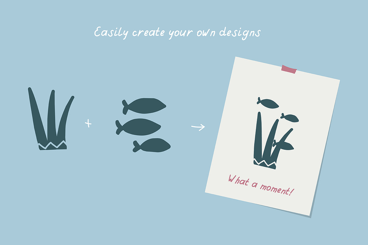 200+ OCEAN CLIPARTS - HAND DRAWN, a Seasonal Illustration by JuDesign (Photo 18 of 23)