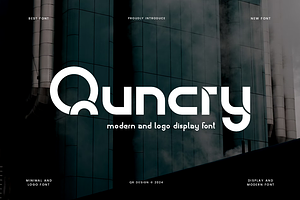 Quncry - Futuristic & Logo Font