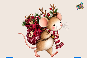 Whimsical Christmas Mouse Gift