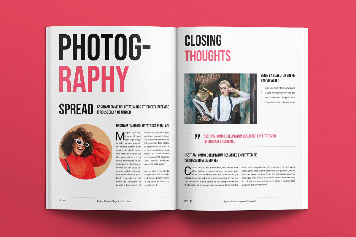 Digital Modern Magazine Template, a Magazine Template by E-Type (Photo 6 of 7)