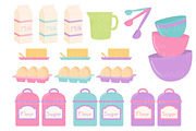 Girls Baking Clipart & Vectors, an Illustration by Amanda Ilkov (Thumbnail 4 of 4)