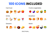 100 Food & Drink 3D Premium Icons, a Solid Icon by Icons Drop (Thumbnail 5 of 5)