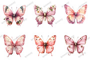 Pink Butterfly Clipart, an Illustration by designcity5 (Thumbnail 2 of 5)