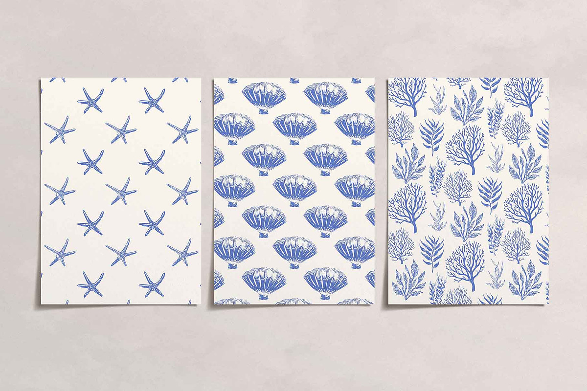 Undersea world seamless patterns, a Pattern Graphic by Anatartan Design (Photo 5 of 7)