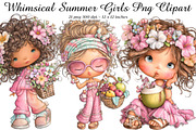 Summer Girls Png Clipart Bundle, an Illustration by SinaCreation (Thumbnail 1 of 9)