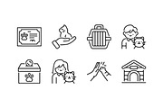 Animal Shelter Icon Set, an Outline Icon by Eklip Studio (Thumbnail 3 of 3)