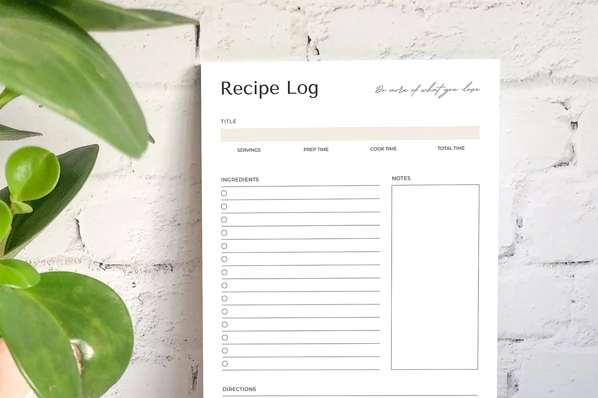 Recipe Log, a Stationery Template by DesignDevisers (Photo 3 of 10)
