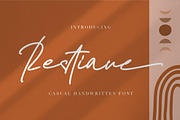 Restiane, a Script Font by Vava Aryanto (Thumbnail 1 of 13)