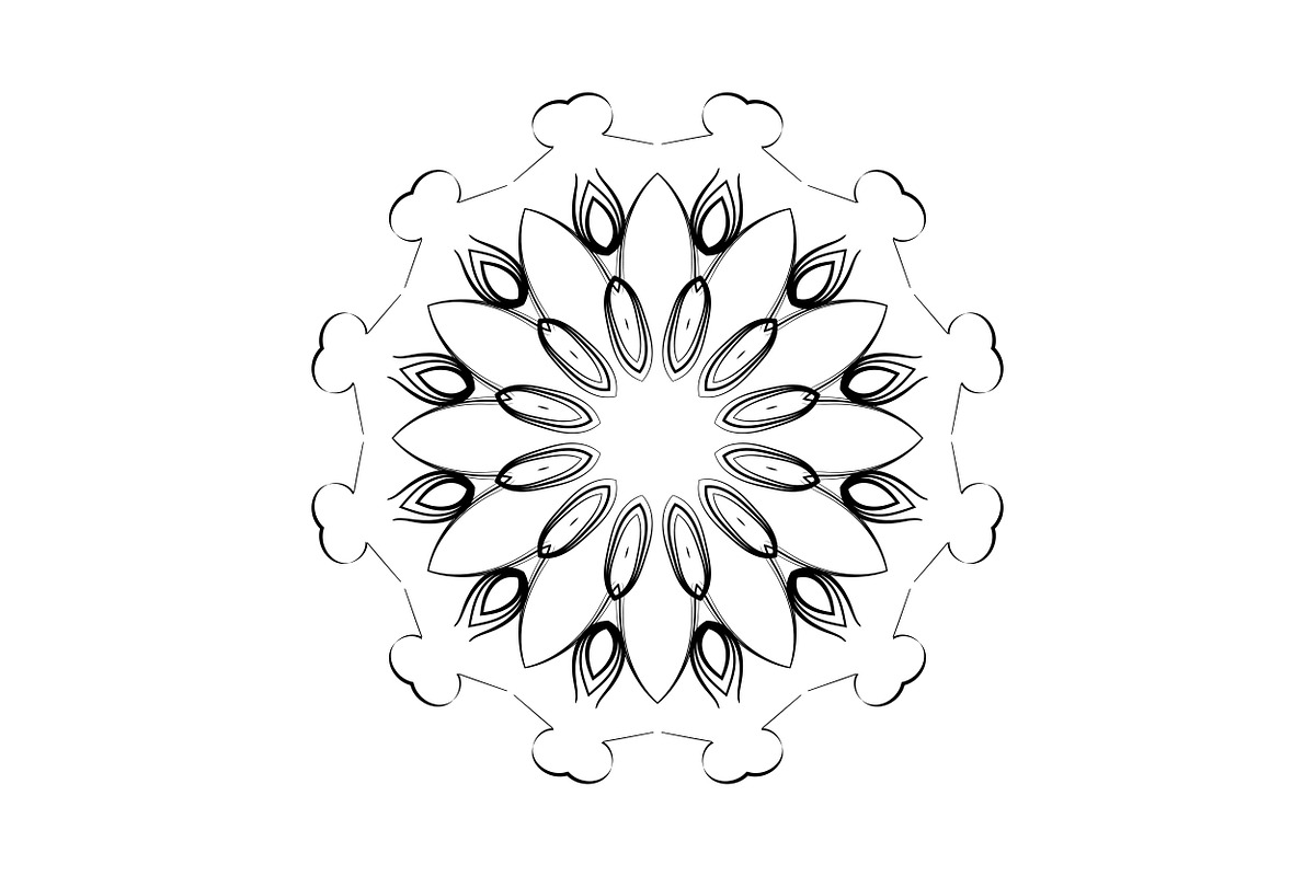 Elegant Mandala Line Art Collection, a Decorative Illustration by NJ Himel (Photo 78 of 101)