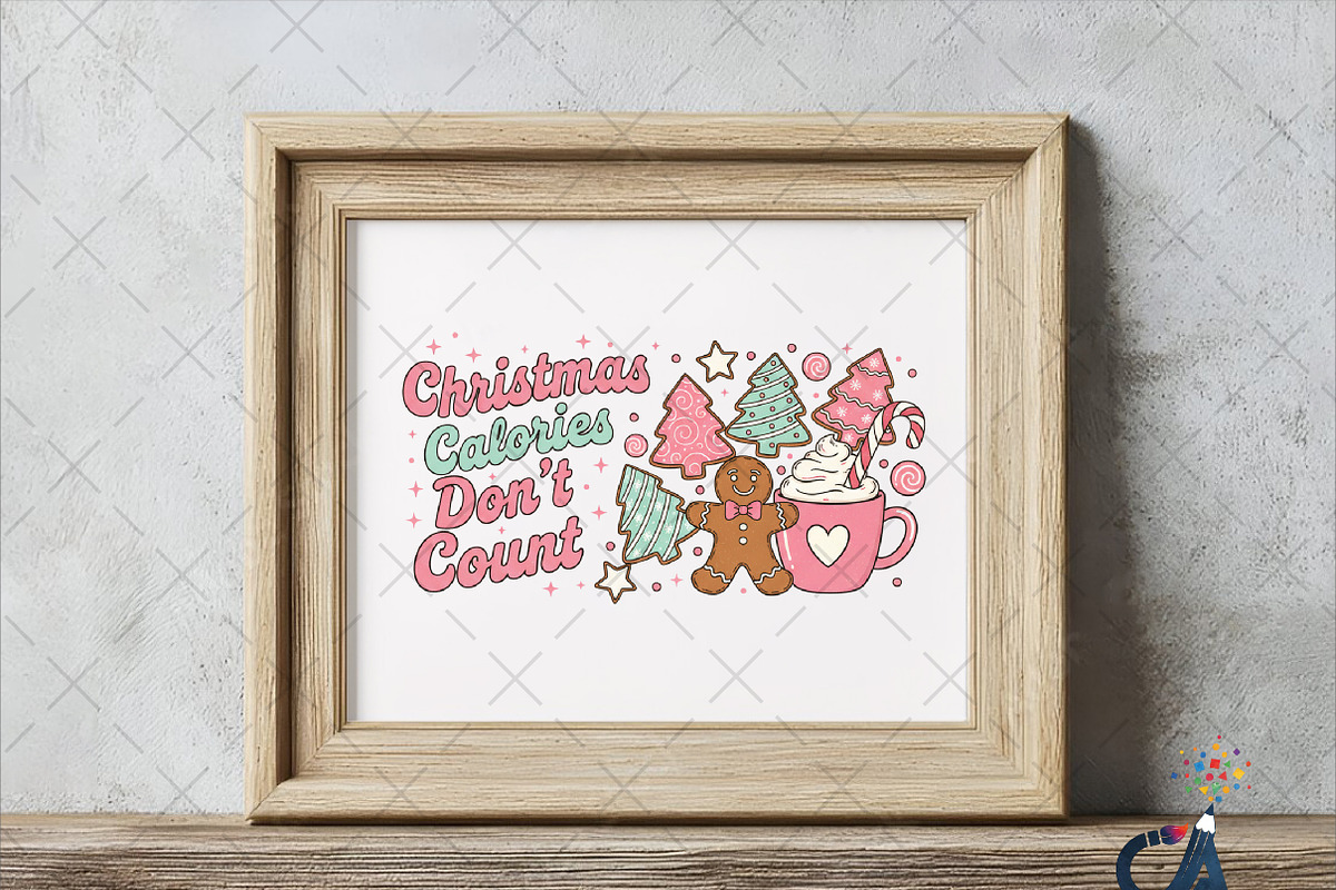 Vintage Christmas Sublimation PNG, an Illustration by Creative Art (Photo 6 of 6)