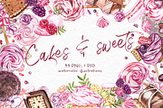 Cakes and sweets illustrations, a Decorative Illustration by Ann Astro (Thumbnail 1 of 17)